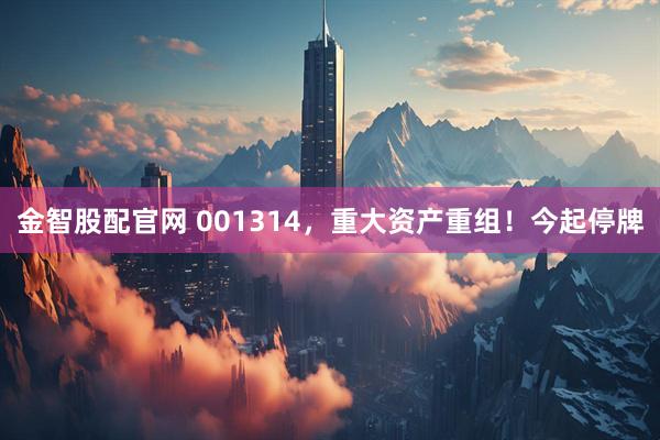 金智股配官网 001314，重大资产重组！今起停牌